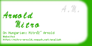 arnold mitro business card